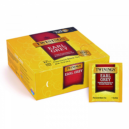 Tea Bags, Earl Grey, Individually Wrapped, 100/Carton (22002386)