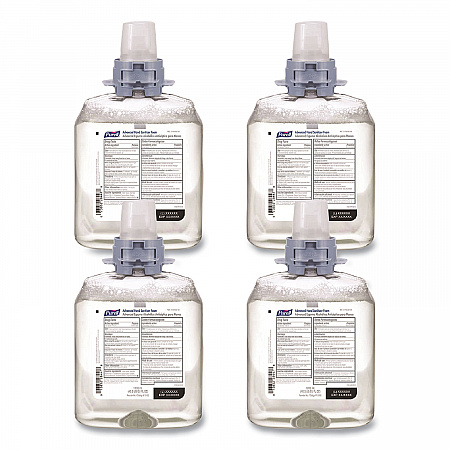 Advanced Hand Sanitizer Foam, For CS4 and FMX-12 Dispensers, 1,200 mL Refill, Unscented, 4/Carton (519204CT)