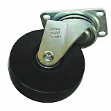 4" Caster for the 3/4" Std Duty Tilt Truck, Rigid Mount Plate, 4" Wheel, Black/Gray (1013L2)