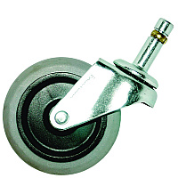 3" Swivel Caster, Grip Ring Stem, 3" Wheel, Black/Gray (2640M10000)