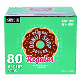 Donut Shop Coffee K-Cups, Regular, 80/Carton (22000684)