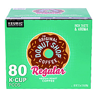 Donut Shop Coffee K-Cups, Regular, 80/Carton (22000684)