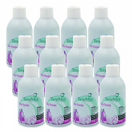 Premium Metered Air Freshener Refill, Baby Powder, 7.1 oz Aerosol Spray, 12/Carton (1042686)