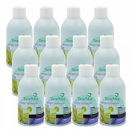 Premium Metered Air Freshener Refill, Lavender Lemonade, 7.1 oz Aerosol Spray, 12/Carton (1042757)