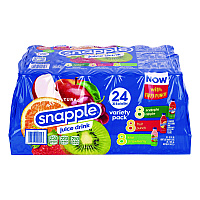Juice Drink Variety Pack, Snapple Apple, Fruit Punch, Kiwi Strawberry, 20 oz Bottle, 24/Carton (22000813)