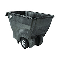0.75 cu yd Structural Foam Tilt Truck, Standard Duty, 1,000 lb Capacity, Black (1013BLA)