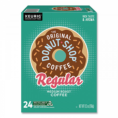 Donut Shop Coffee K-Cups, Regular, 24/Box (60052101)