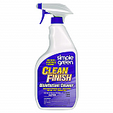 Clean Finish Disinfectant Cleaner, Herbal Scent, 32 oz Spray Bottle, 12/Carton (01032)