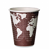 World Art Renewable and Compostable Insulated Hot Cups, 8 oz, Paper, Brown/White, 40/Pack, 20 Packs/Carton (EPBNHC8WD)