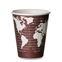World Art Renewable and Compostable Insulated Hot Cups, 8 oz, Paper, Brown/White, 40/Pack, 20 Packs/Carton (EPBNHC8WD)