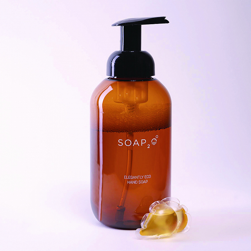 Eco Plastic Soap Dispenser, 500 mL, Brown (S2OHS500FEA)