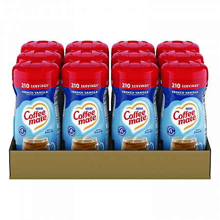 Non-Dairy Powdered Creamer, French Vanilla, 15 oz Canister, 12/Carton (35775CT)