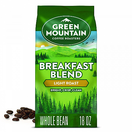 Breakfast Blend Whole Bean Coffee, 18 oz Bag (7567EA)