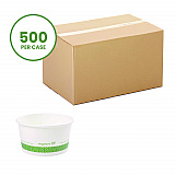 Soup Containers, 12 oz, 4.5" Diameter x 2.5" h, White/Green, Paper, 500/Carton (SC12G)