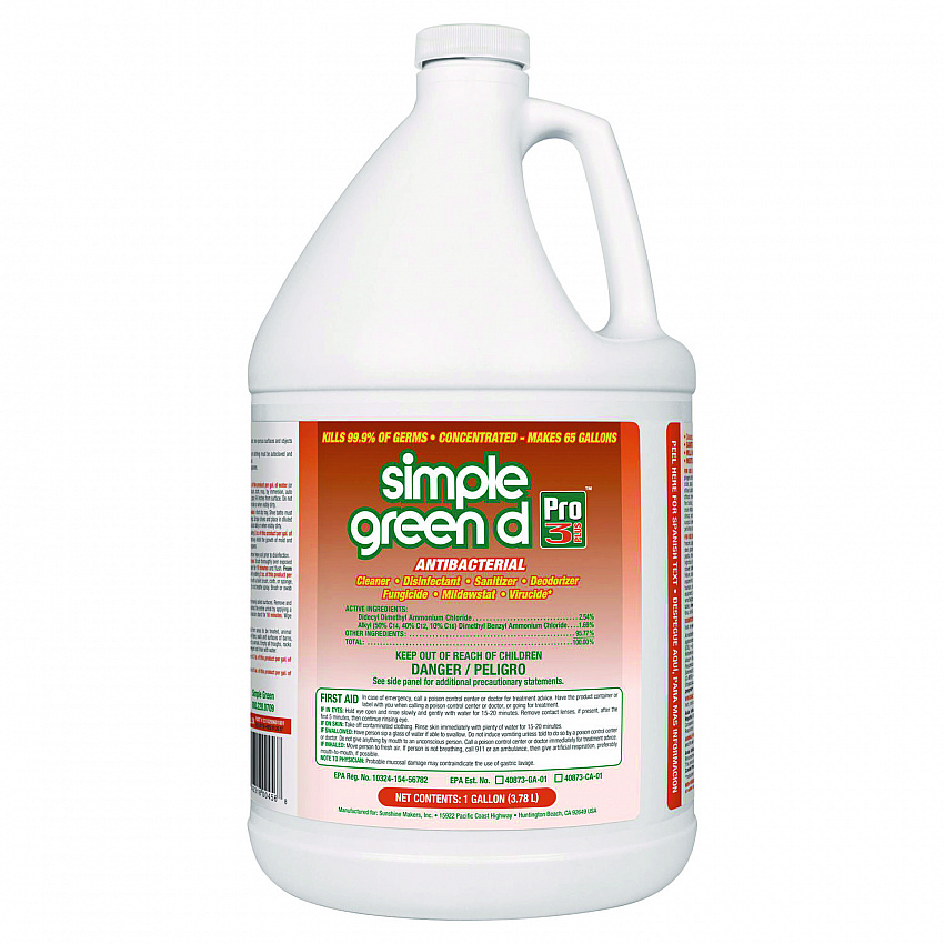 d Pro 3 Plus Antibacterial Concentrate, Herbal Scent, 1 gal Bottle, 6/Carton (01001)