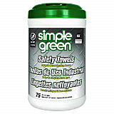 Safety Towels, 1-Ply, 10 x 12, White, Unscented, 75/Canister, 6 Canisters/Carton (13351CT)