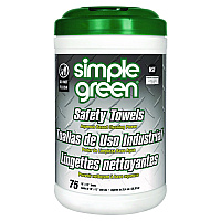 Safety Towels, 1-Ply, 10 x 12, White, Unscented, 75/Canister (13351)