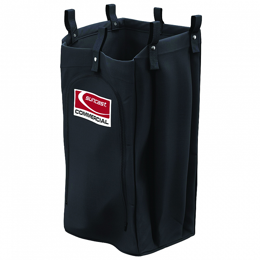 Housekeeping Cart Standard Bag, 23 Gal, 15.6" x 12.37" x 30", Black (HKCBAG05D)