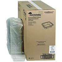 EarthChoice Tamper Evident Recycled Hinged Lid Deli Container, 24 oz, 7.25 x 6.37 x 2, Clear, Plastic, 231/Carton (TEHL7X624)