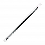Jumbo Straws, 9", Plastic, Black, 2,000/Carton (C9035)