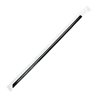 Jumbo Straws, 9", Plastic, Black, 2,000/Carton (C9035)