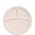 Compostable Molded Fiber Dinnerware, ProPlanet Seal, 3-Compartment Plate, 10.2