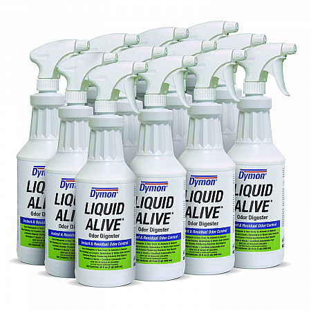 LIQUID ALIVE Odor Digester, 32 oz Bottle, 12/Carton (33632)