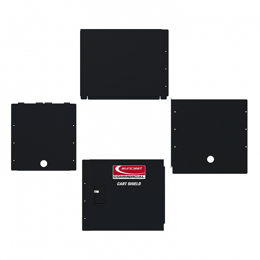 Utility Cart Shield, 26" x 45" for PUCSD2645, PUCHD2645, Steel, Black (PUCCS2645)