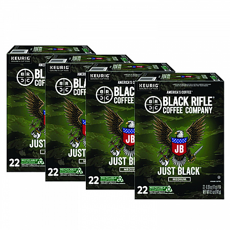 Just Black Coffee K-Cups, 88/Carton (0547CT)