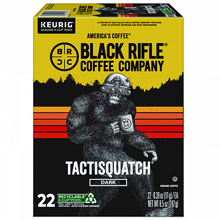 Tactisquatch Coffee K-Cups, 22/Box (0490)