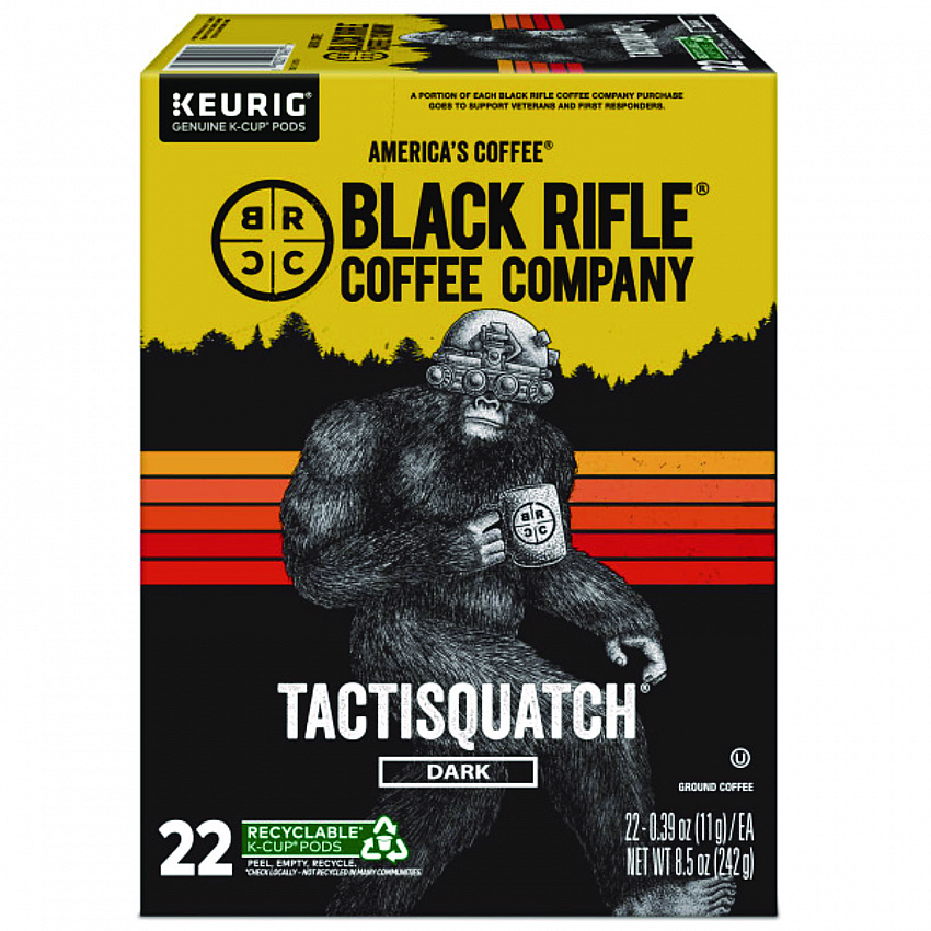 Tactisquatch Coffee K-Cups, 22/Box (0490)