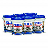 Hand Cleaner Towels, 1-Ply, 10 x 12, Citrus, Blue/White, 72/Bucket, 6 Buckets/Carton (42272CT)