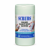 Hand Sanitizer Wipes, 1-Ply, 6 x 8, Unscented, Blue/White, 85/Canisters, 6 Canisters/Carton (90985)