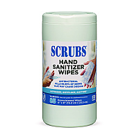 Hand Sanitizer Wipes, 1-Ply, 6 x 8, Unscented, Blue/White, 85/Canisters, 6 Canisters/Carton (90985)