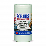 Hand Cleaner Towels, 1-Ply, 10 x 12, Citrus, Blue/White, 30/Canister (42230)