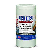 Hand Cleaner Towels, 1-Ply, 10 x 12, Citrus, Blue/White, 30/Canister (42230)