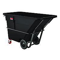 1.5 cu yd Heavy Duty Tilt Truck, Forkliftable Frame, 2,200 lb Capacity, Black (RMTTHD150D)
