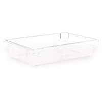 StorPlus Polycarbonate Food Storage Container, 8.5 gal, 18 x 26 x 6, Clear, Plastic (1062107)