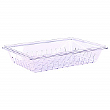 StorPlus Polycarbonate Food Storage Container Colander, 18 x 26 x 5, Clear, Plastic (1062807)