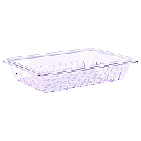 StorPlus Polycarbonate Food Storage Container Colander, 18 x 26 x 5, Clear, Plastic (1062807)