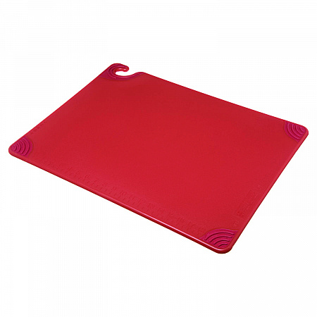 Saf-T-Grip Cutting Board, Plastic, 24 x 18, x 0.5, Red (CBG182412RD)