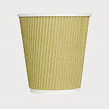 Ripple Hot Cups, 10 oz, Paper, Kraft/White, 500/Carton (CKRC510)