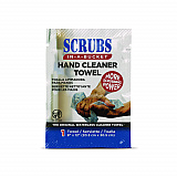 Hand Cleaner Towels, 1-Ply, 12 x 8, Citrus, Blue/White, 100 Packets/Carton (42201)