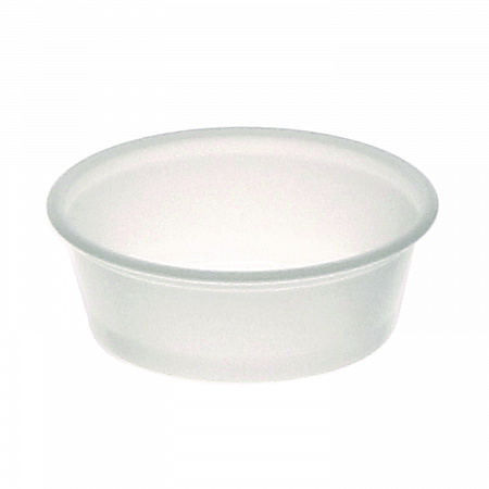 Plastic Portion Cup, 1.5 oz, Translucent, 125/Sleeve, 20 Sleeves/Carton (SPP150)
