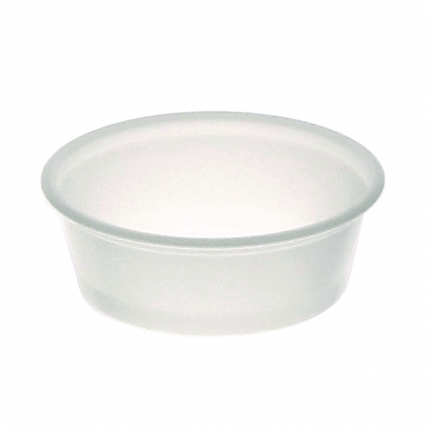 Plastic Portion Cup, 1.5 oz, Translucent, 125/Sleeve, 20 Sleeves/Carton (SPP150)