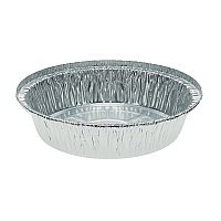 Aluminum Take-Out Container, 24 oz, 7" Diameter x 1.53" h, Silver, 250/Carton (Y52730)