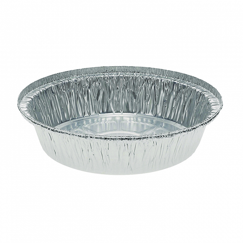 Aluminum Take-Out Container, 24 oz, 7" Diameter x 1.53" h, Silver, 250/Carton (Y52730)