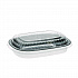 Classic Carry-Out Container with PET Dome Lid, 22 oz, 8.2 x 6.2 x 1.3, Silver/Clear, Aluminum, 100/Carton (Y6708PET)