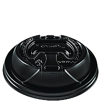 Optima Reclosable Lids for Hot Paper Cups, Fits 12 oz to 24 oz Hot Cups, Plastic, Black, 1,200/Carton (OPT1224TGB)