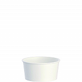 Double Poly Paper Food Container, 6 oz, 3.83" Diameter x 1.99" h, White, 1,000/Carton (VS606X02050)
